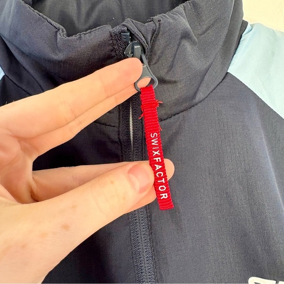 SWIX Women’s Jacket Full Zip Blue Black Activewear Running Swixfactor Medium - Picture 5 of 8